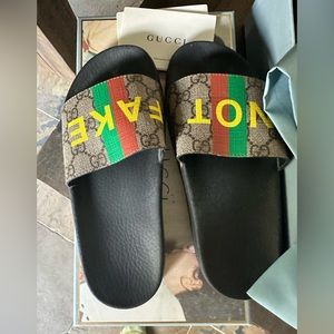 Gucci size 37 - “Supreme Not Fake Slides”